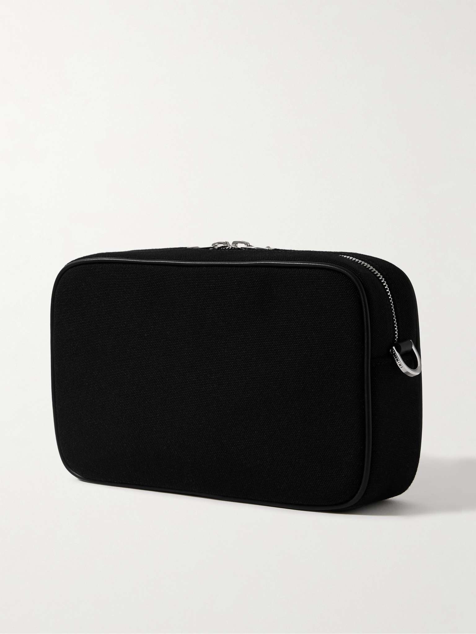 Leather-Trimmed Logo-Embroidered Canvas Messenger Bag - 4