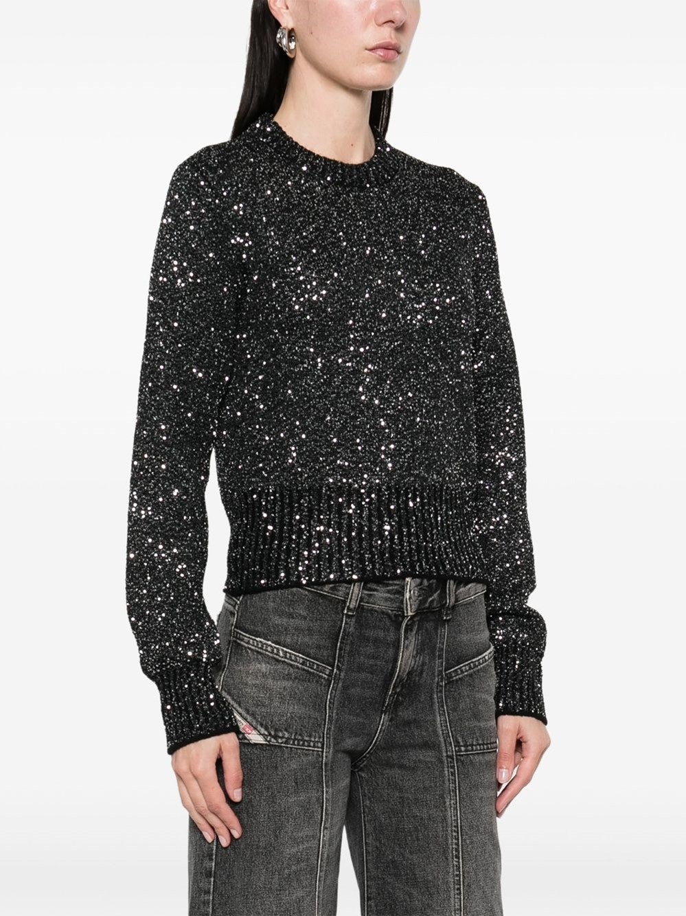 Sequined wool blend jumper - 3