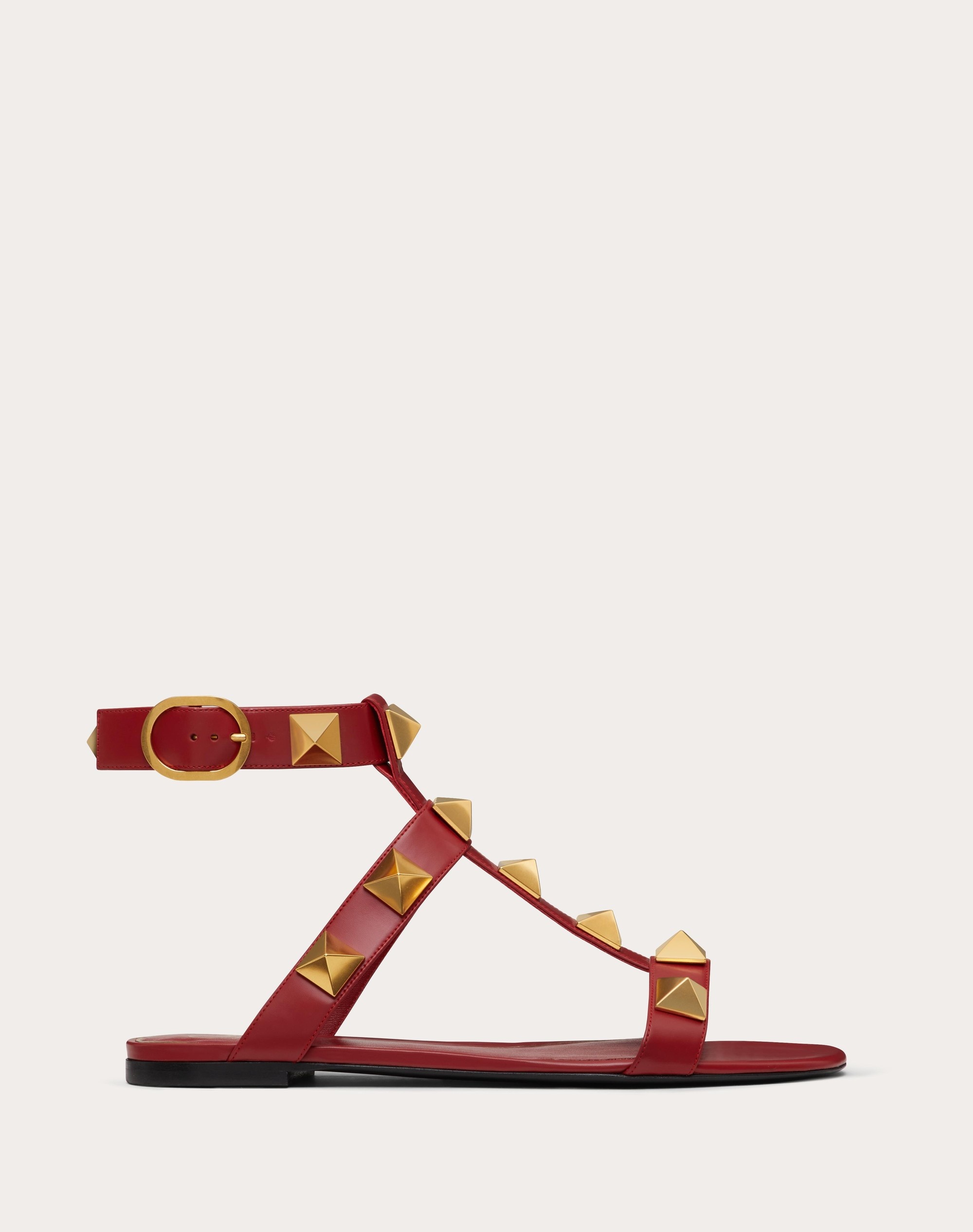 ROMAN STUD FLAT CALFSKIN SANDAL - 1