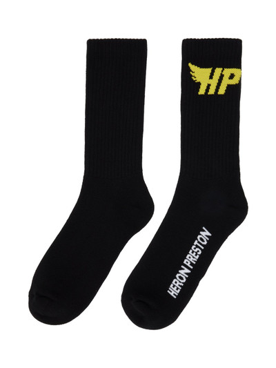 Heron Preston Black & Yellow HP Fly Socks outlook