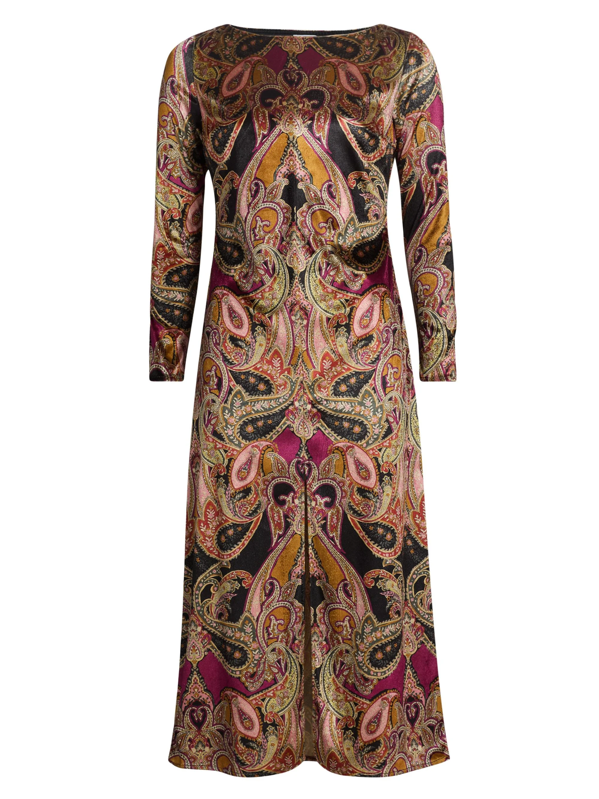 Women's Goldie Velvet Paisley Midi-Dress - Persian Paisley - 1