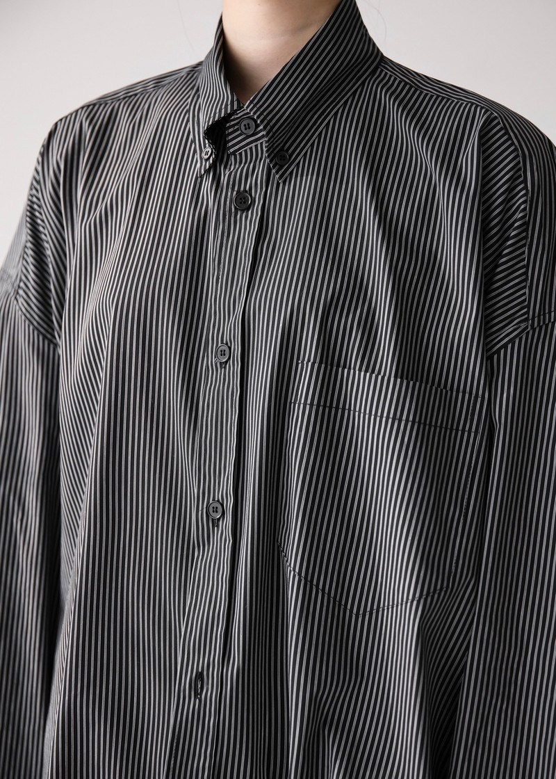 Lioris Oversized Shirt - Black/White Stripe 5