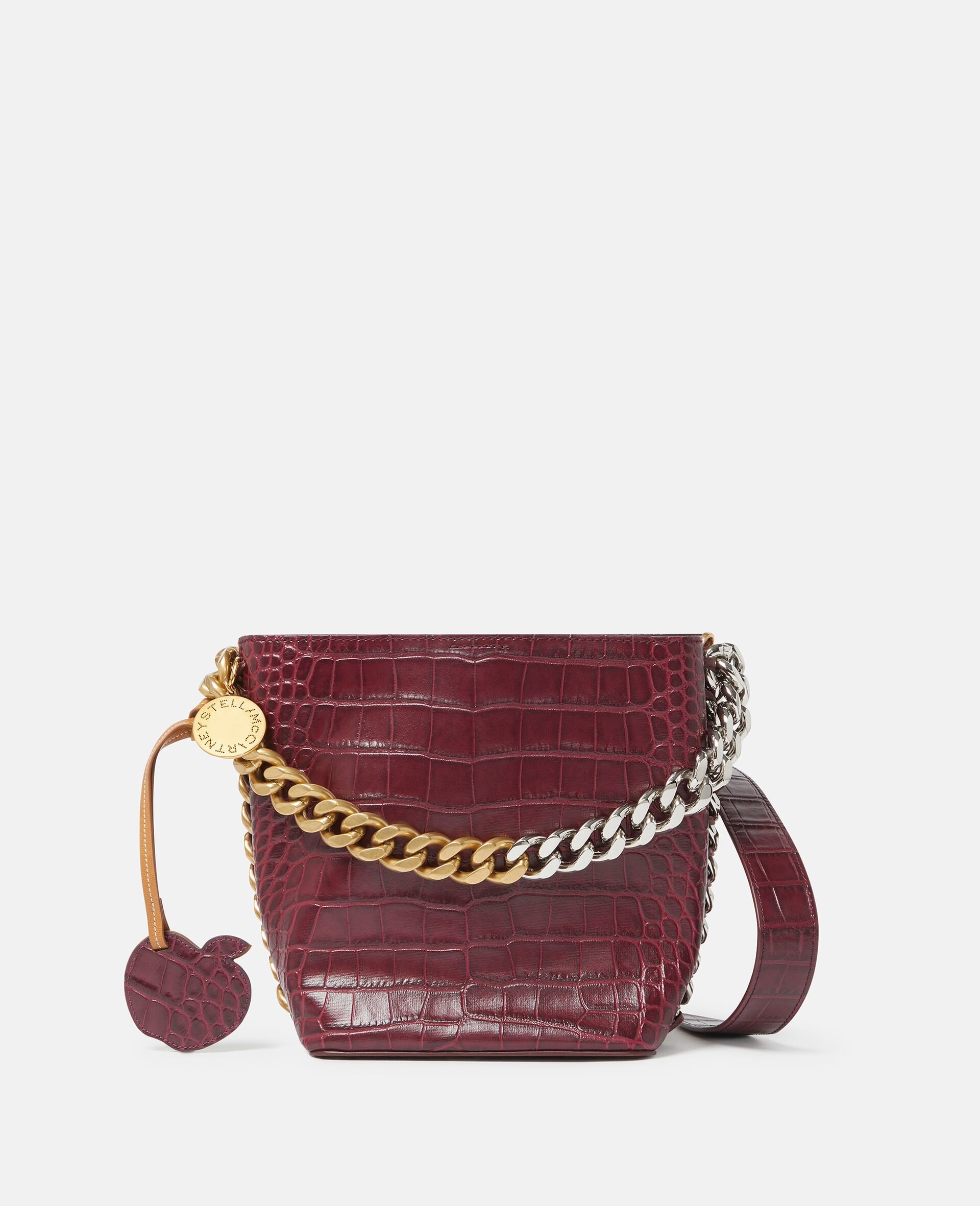 Frayme Croc-Effect Embossed Bucket Bag - 1