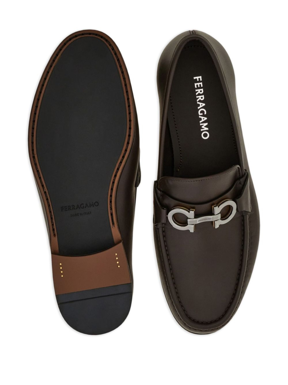 Gancini-buckle loafers - 3