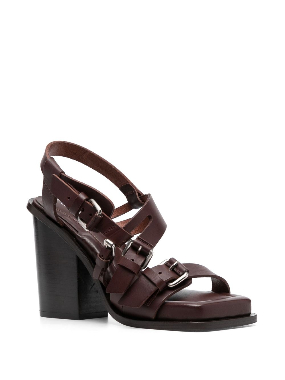 multiple-strap 100mm leather sandals - 2