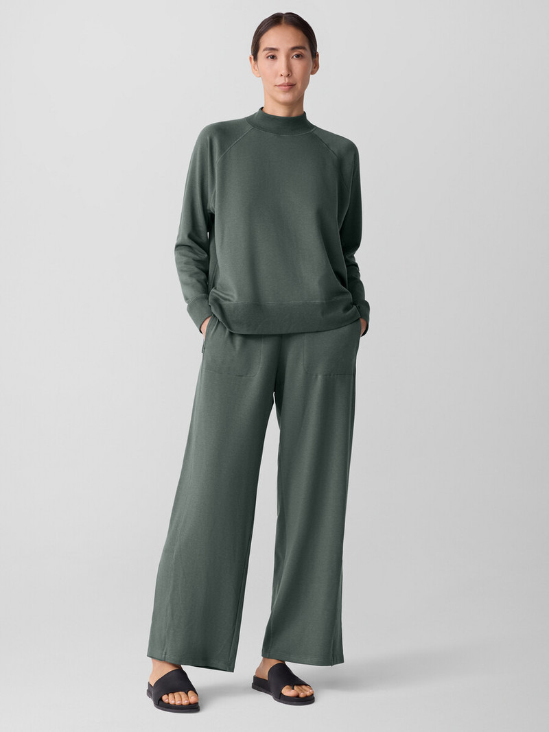 EILEEN FISHER Cozy Brushed Terry Hug Straight Pant outlook