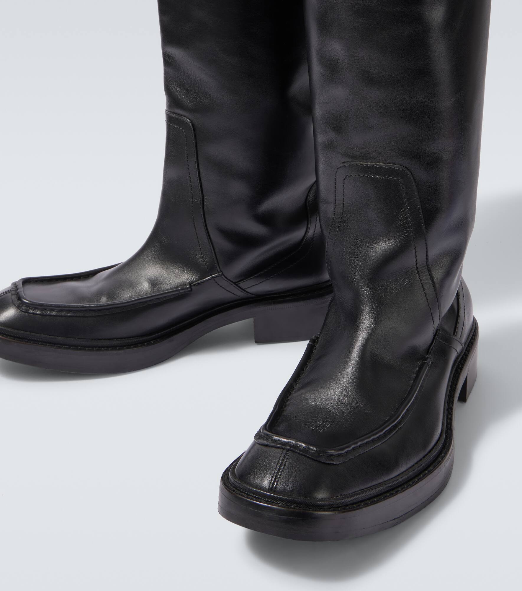 Joe leather over-the-knee boots - 3