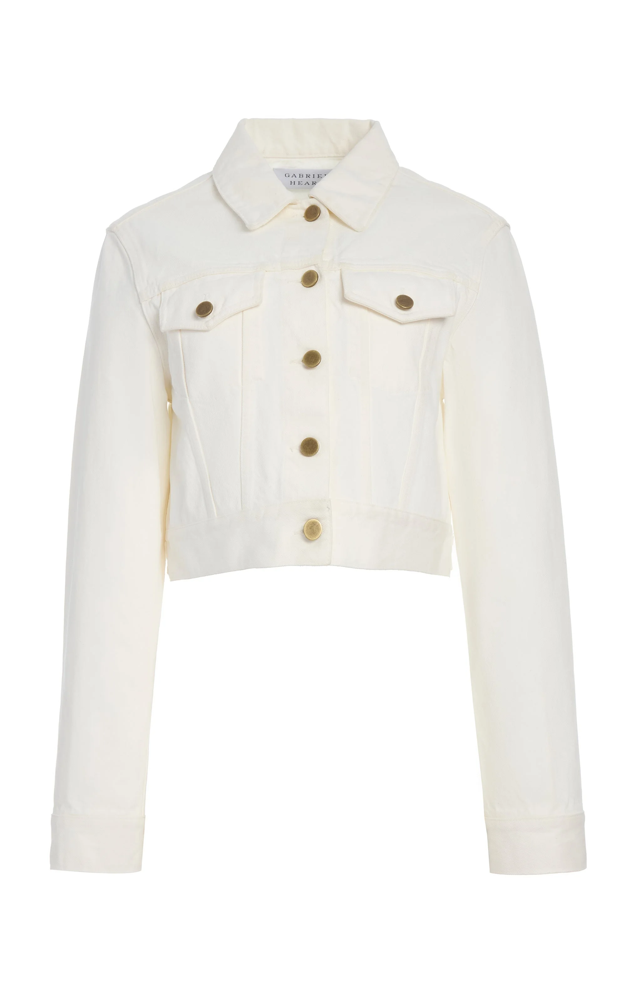 Bronte Jacket in White Recycled Cotton Denim - 1