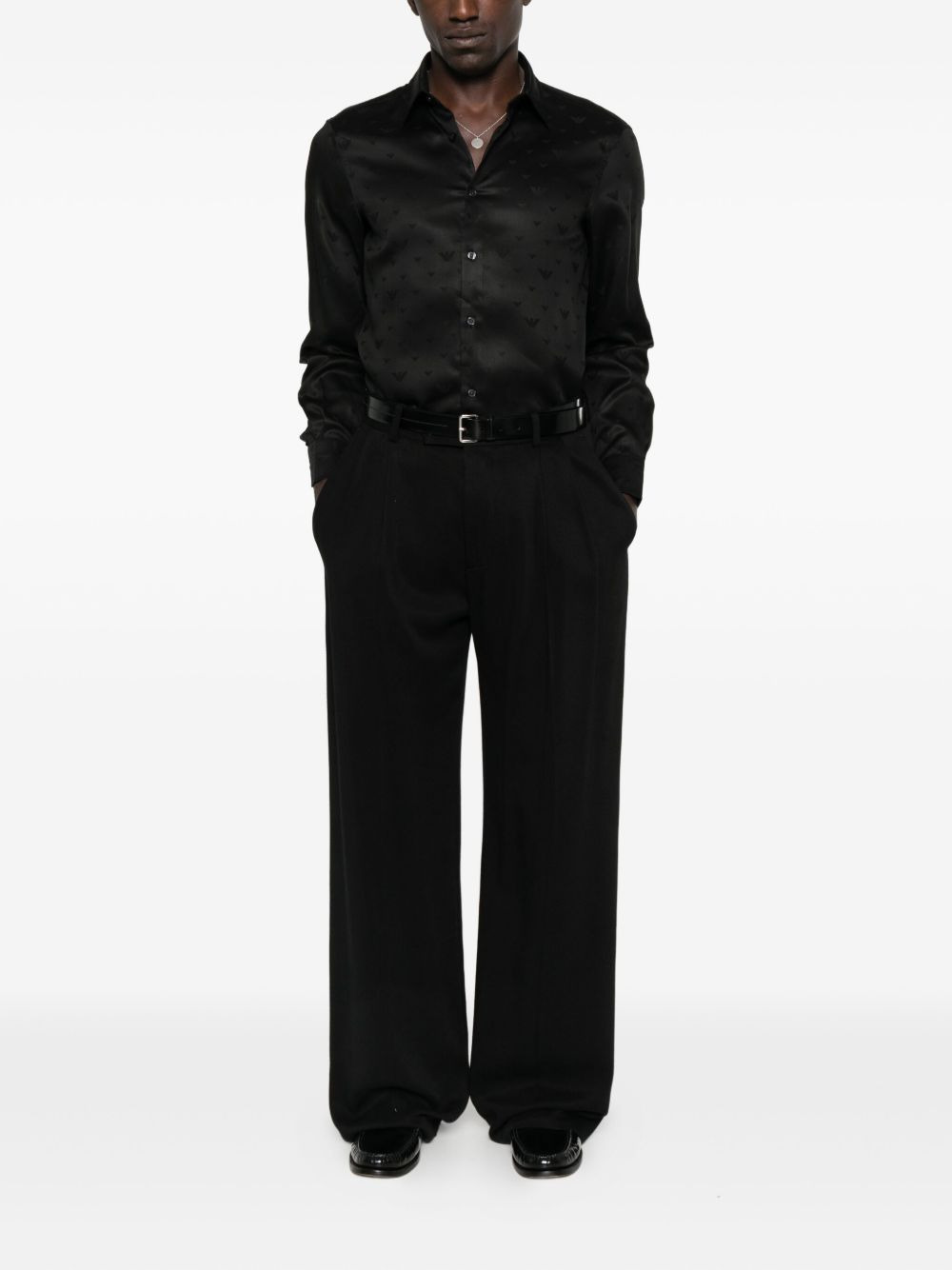 eagle-embossed shirt - 2