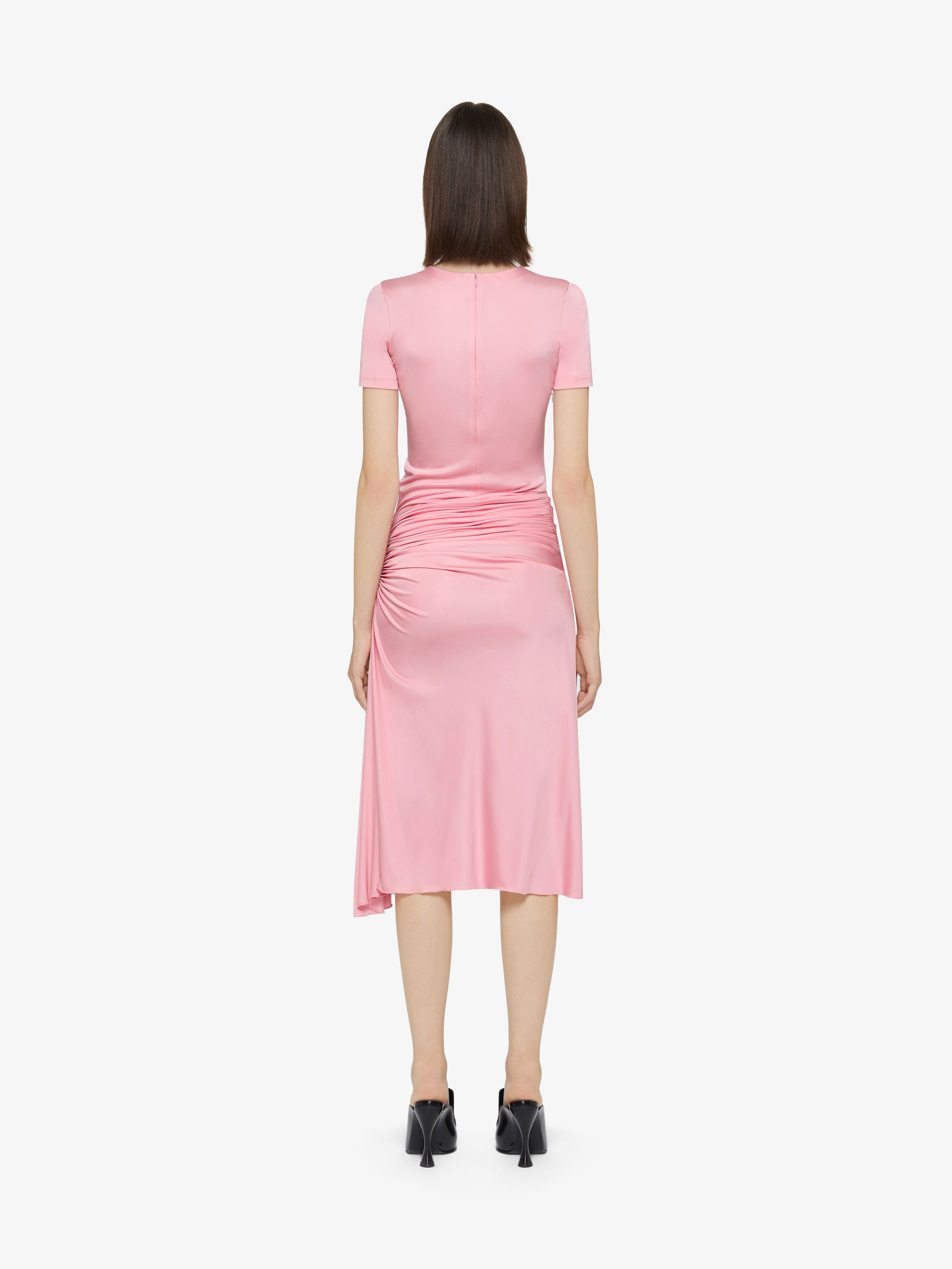 DRAPED DRESS IN JERSEY WITH 4G LIQUID DETAIL - 3