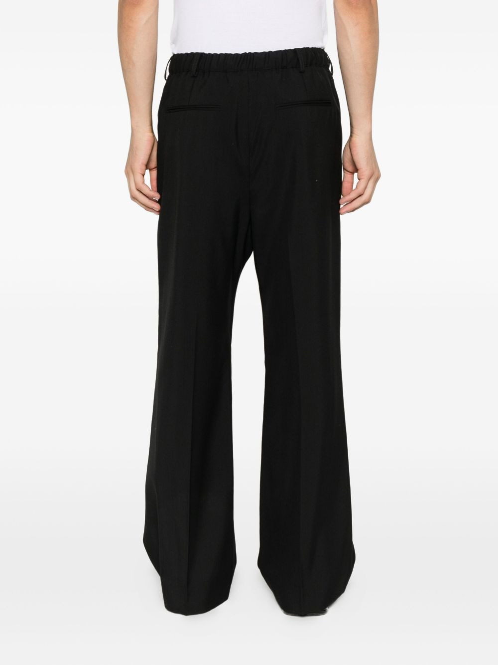pleated-front straight-leg trousers - 4