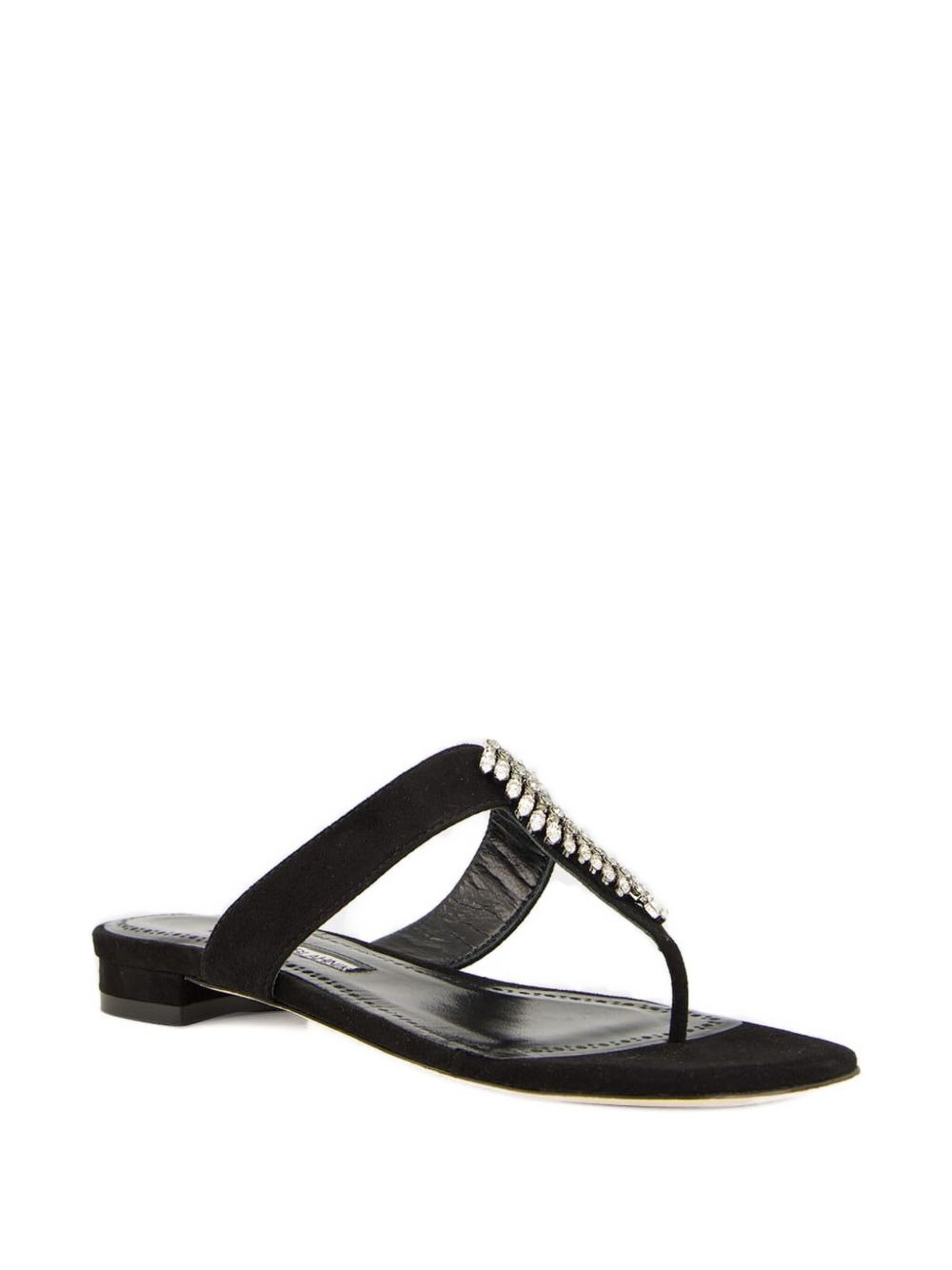 crystal-embellished flat sandals - 2