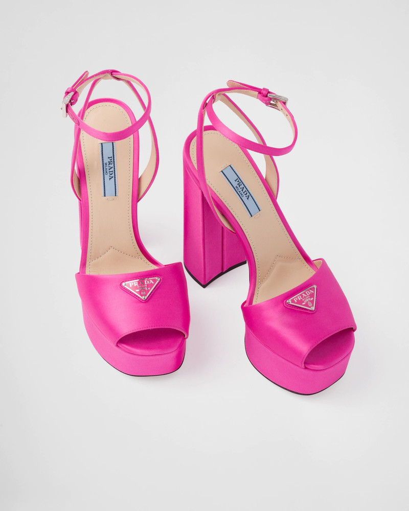High-heeled satin sandals 4