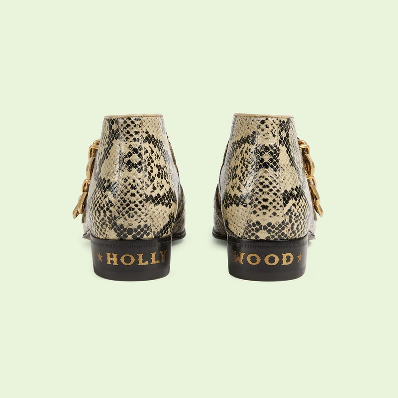 GUCCI Women's python print ankle boot outlook