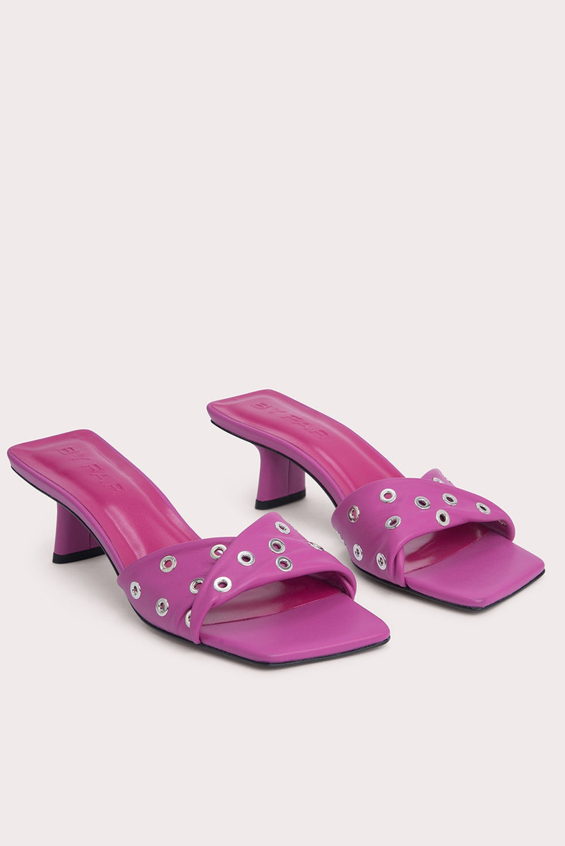 BY FAR ROCCO FUCHSIA NAPPA LEATHER AND EYELETS outlook