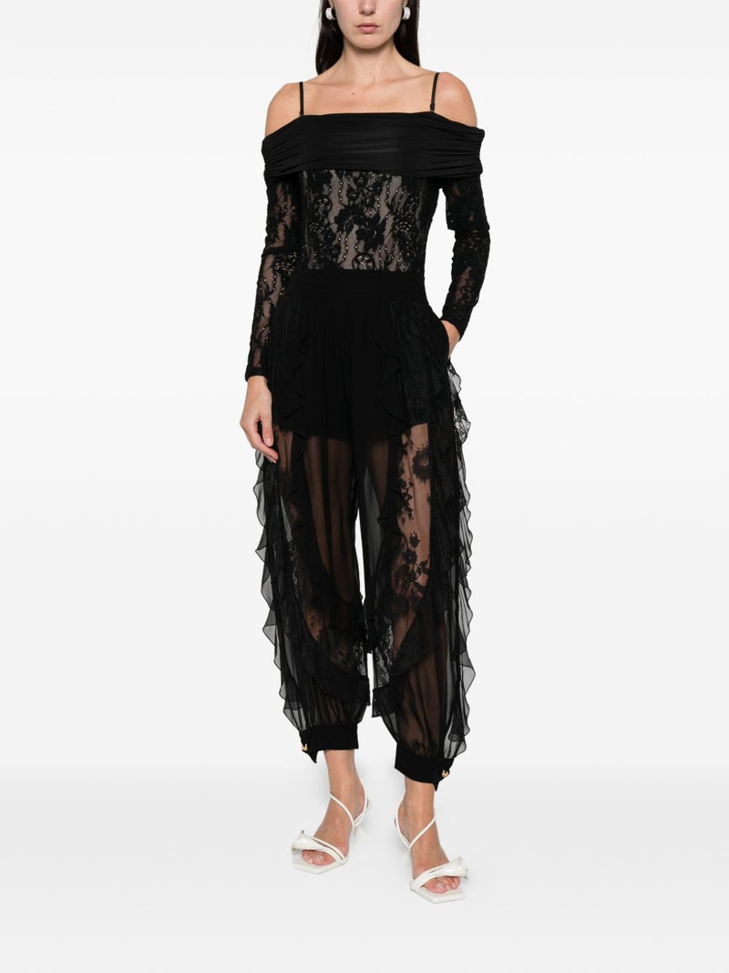 Zimmermann Rebellion draped lace bodysuit outlook