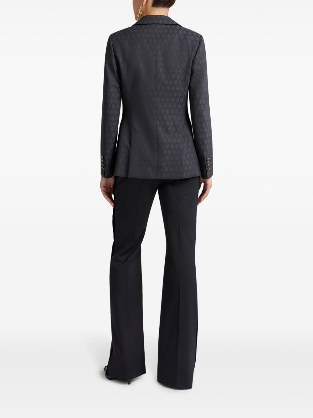 patterned-jacquard wool blazer - 3