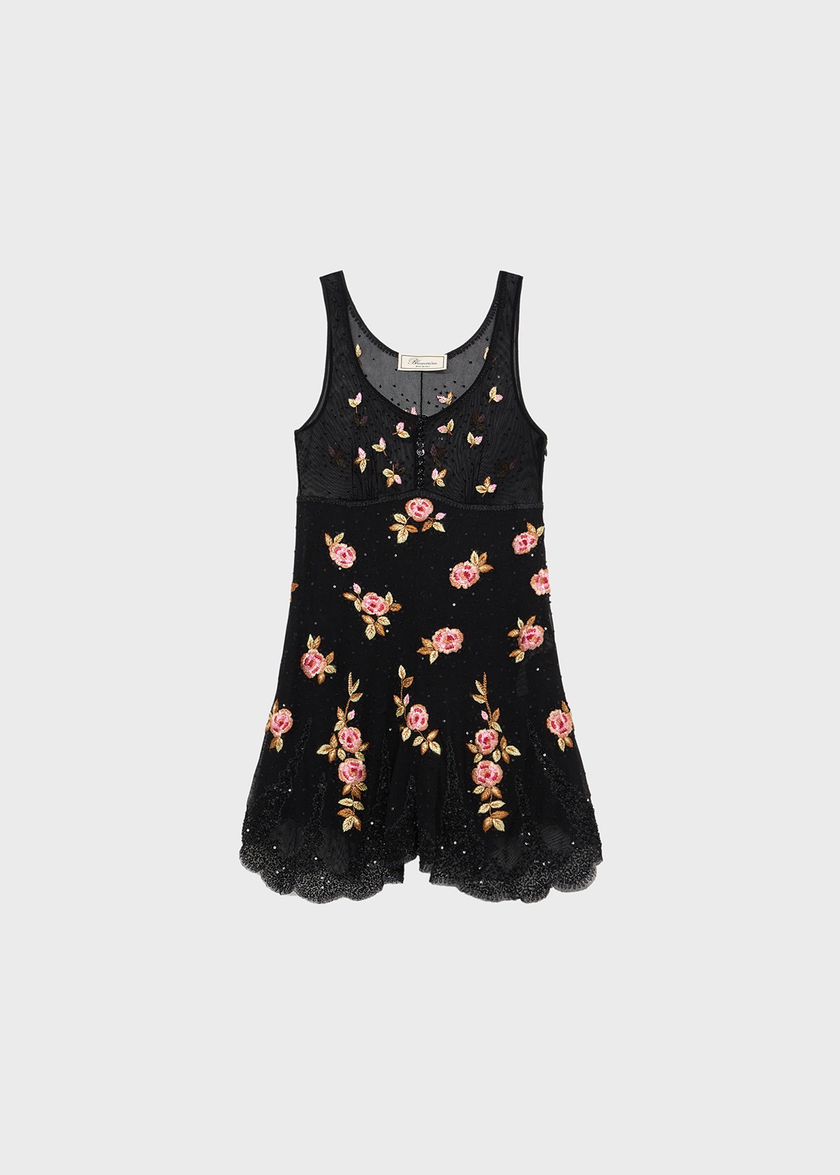 TULLE DRESS WITH HAND EMBROIDERY - 1