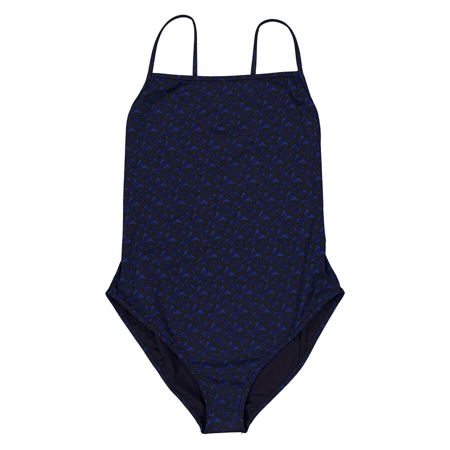 Burberry Deep Royal Blue TB Monogram Print One-Piece Swimsuit - 5