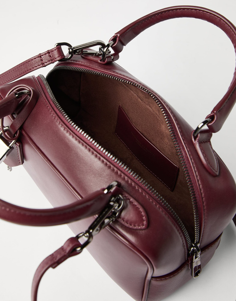 Explorer small Boston bag in glossy nappa leather 5