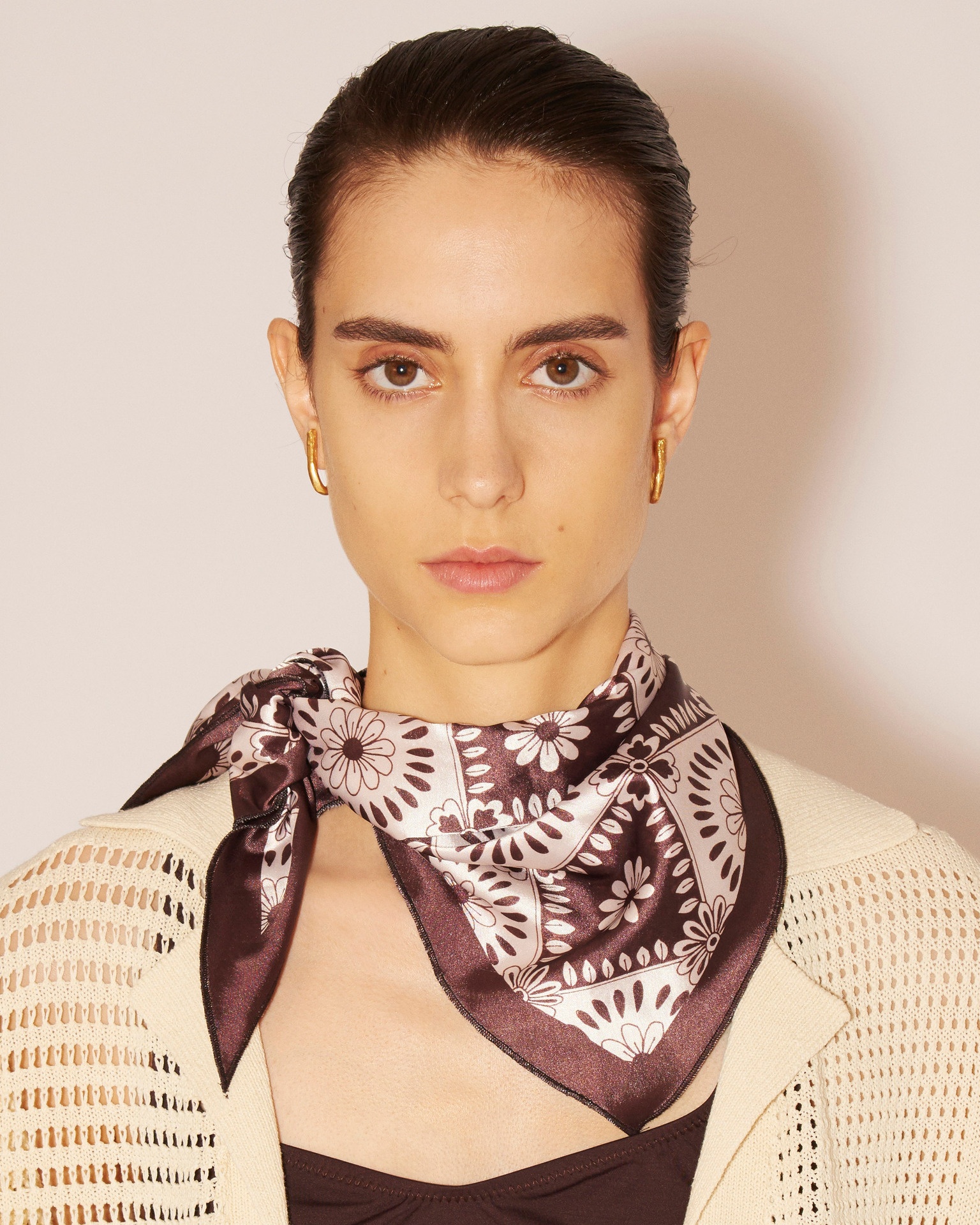 EMIZ - Tile print silk scarf - 2