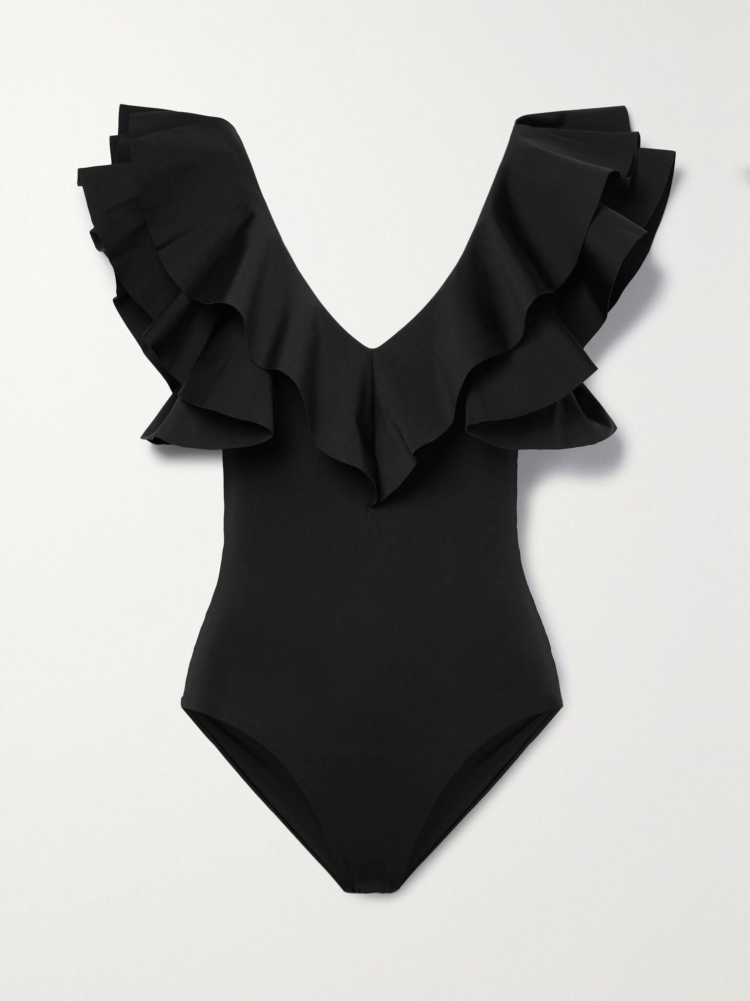 + NET SUSTAIN Santa ruffled swimsuit Black - 1