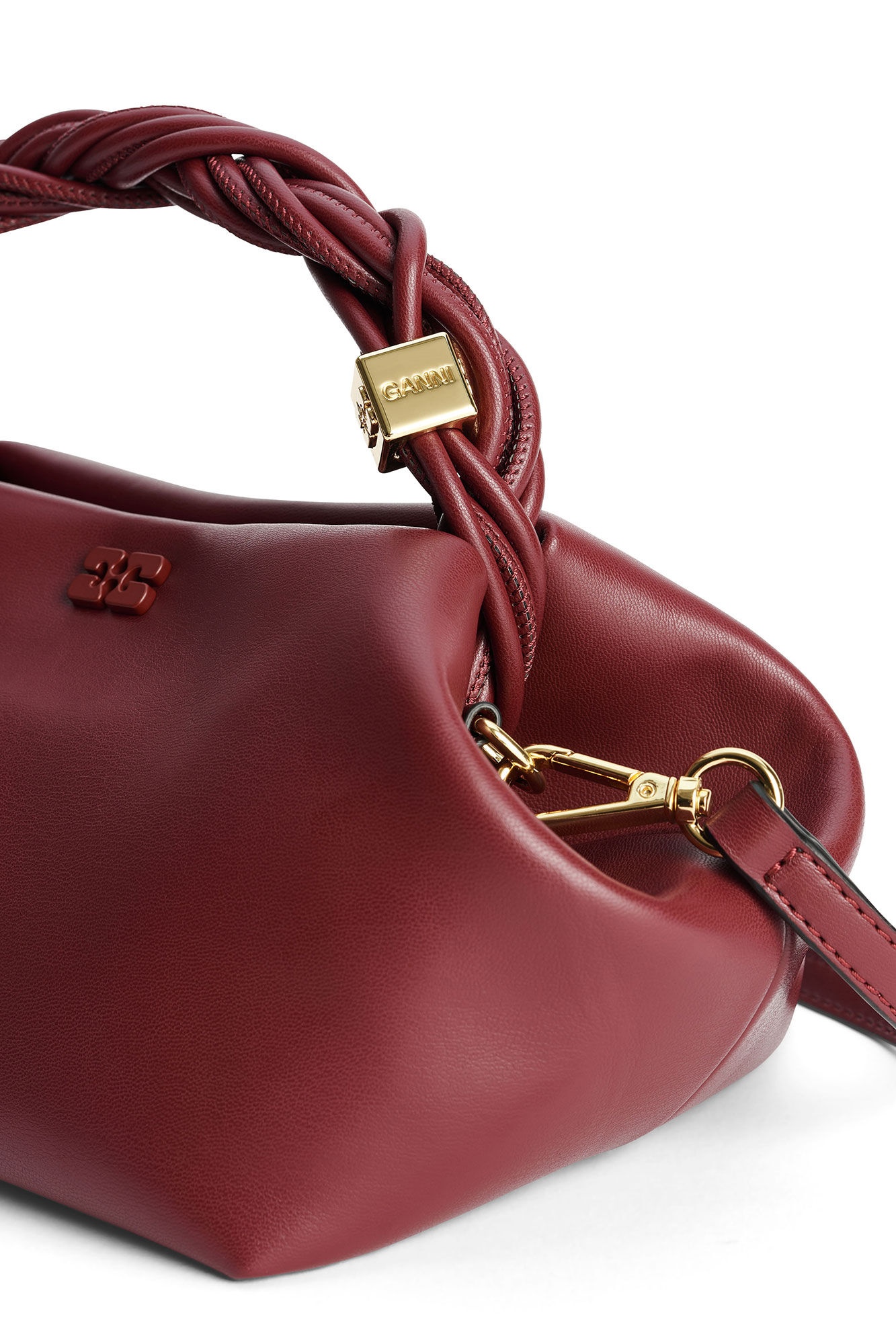 BURGUNDY SMALL GANNI BOU BAG - 4