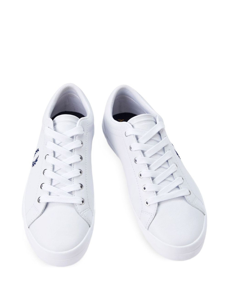 Fred Perry logo-embroidery leather sneakers outlook