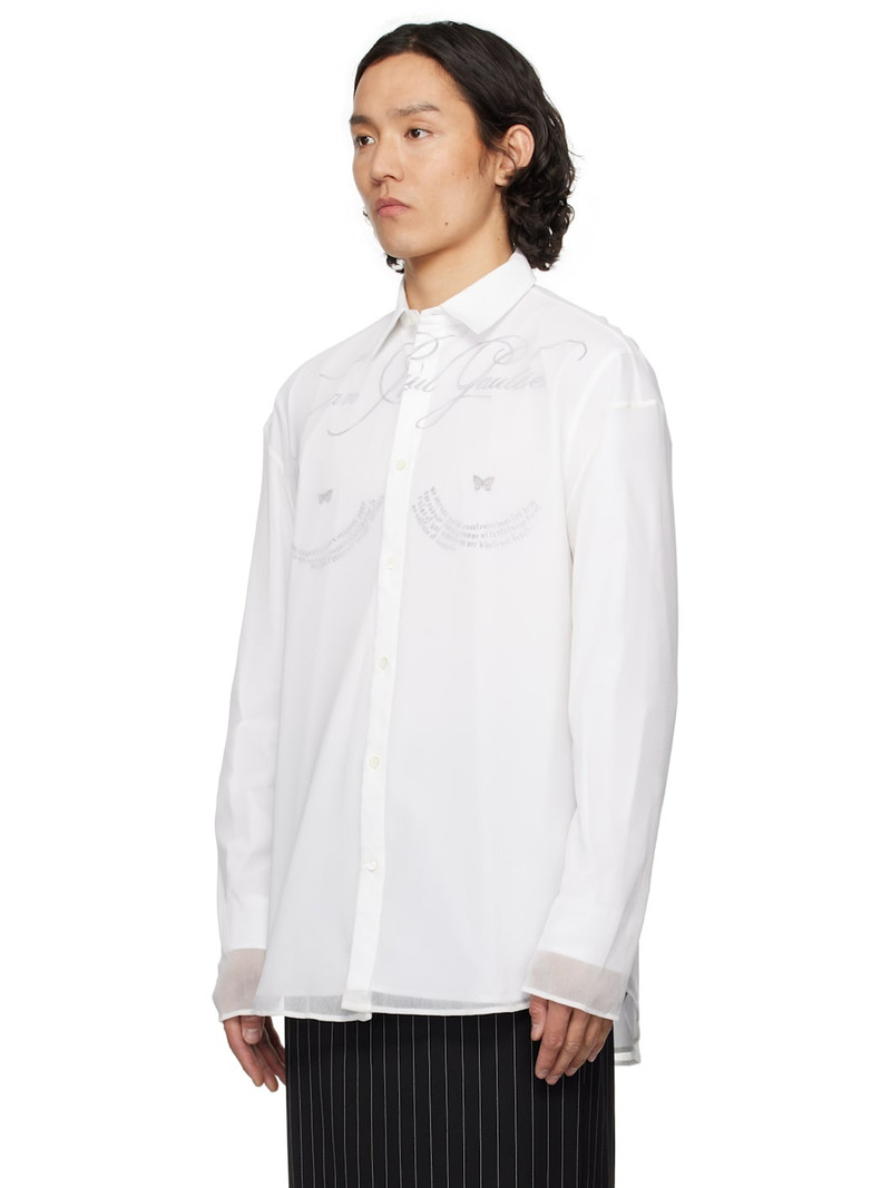 Jean Paul Gaultier White 'The Tattoo Poem' Shirt outlook