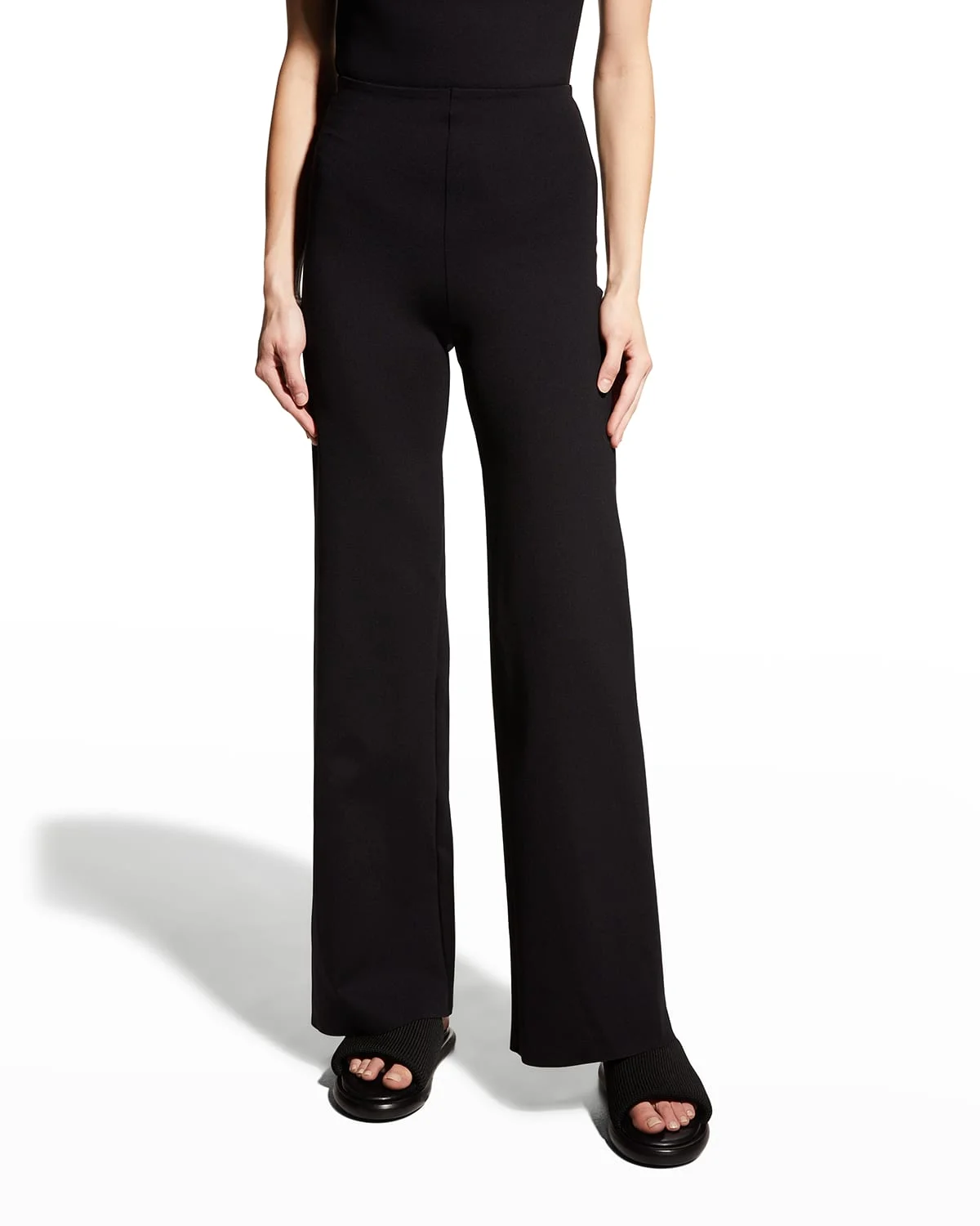 Neoprene Wide-Leg Pants - 1