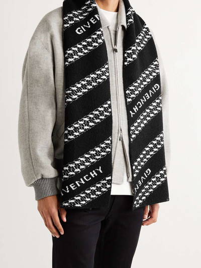 Givenchy Logo-Jacquard Wool-Blend Scarf outlook