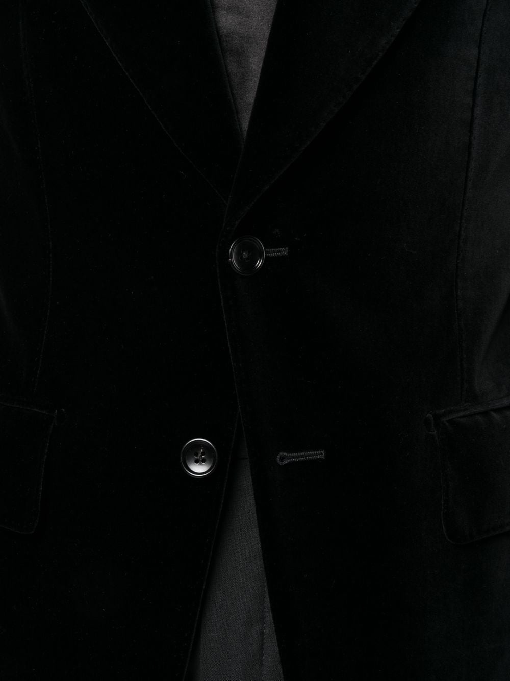 velvet single-breasted blazer - 5