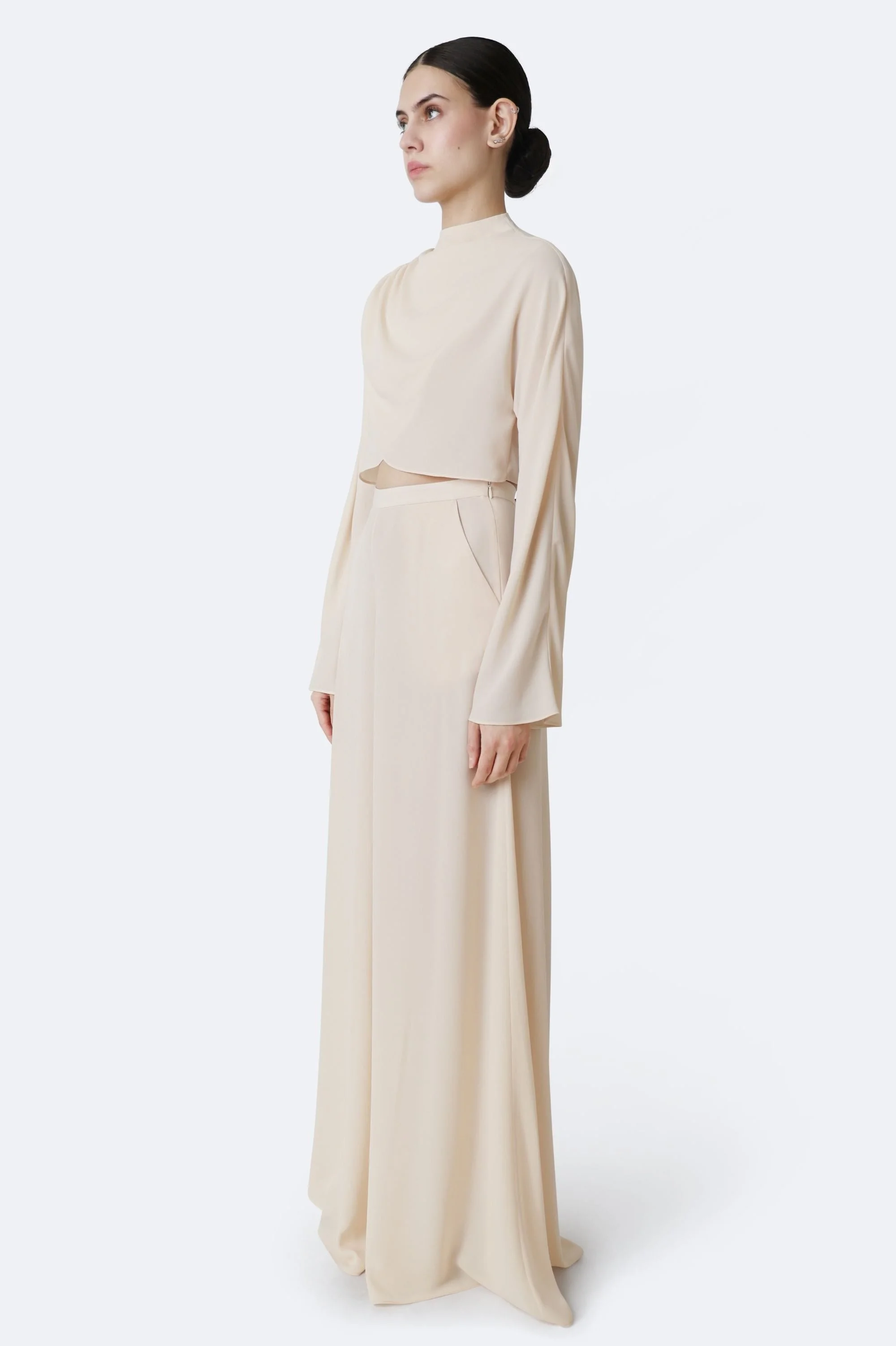 Georgette Wide Leg Pant - 1