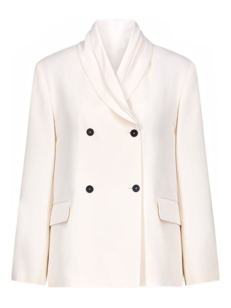 Jiha double-breasted shawl collar jacket 1