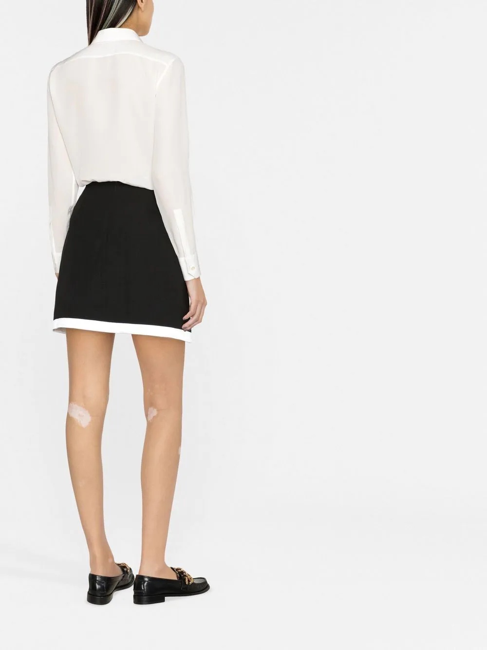 cut-out contrast-trim mini skirt - 2