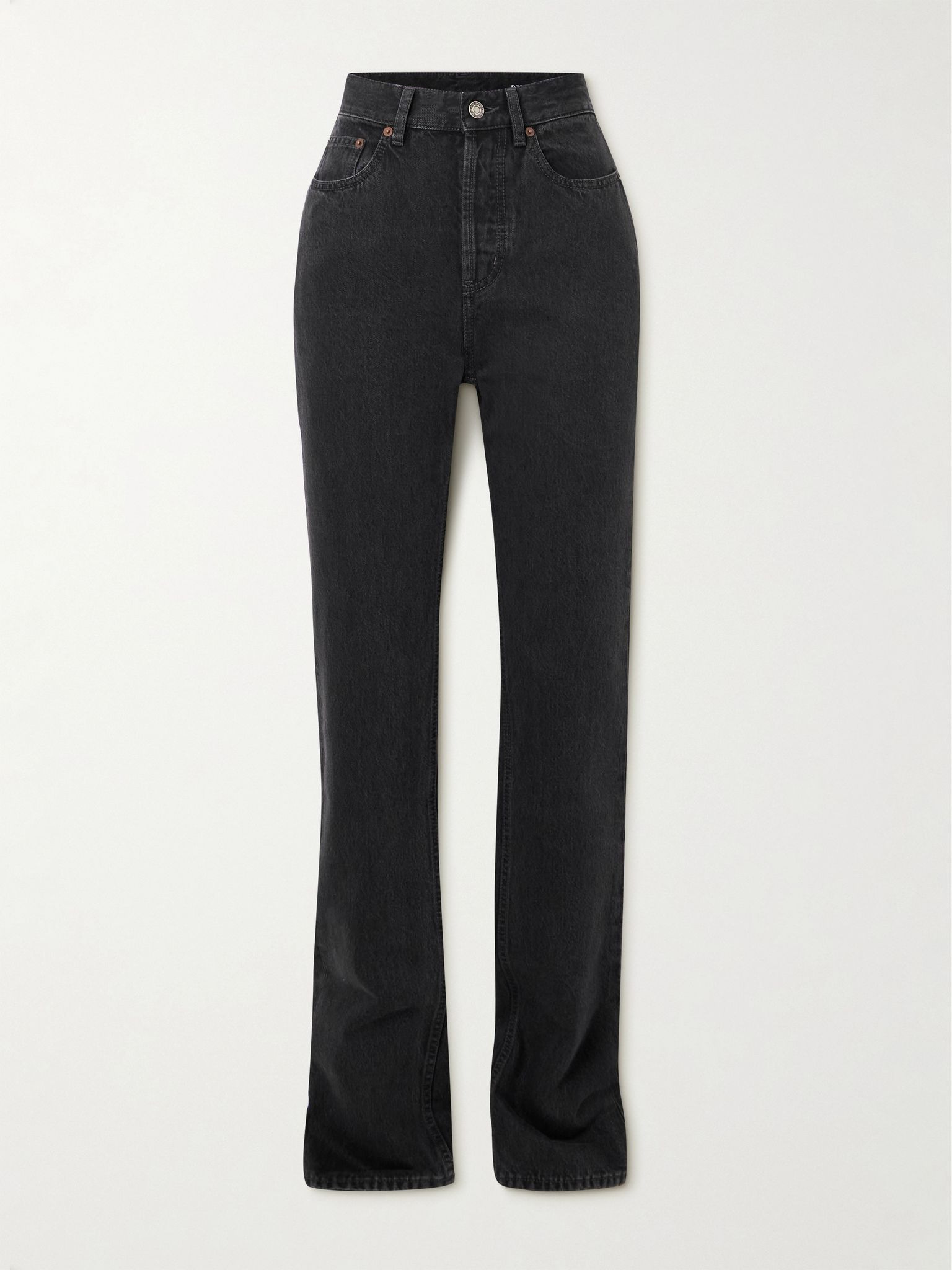 Mid-rise slim-leg jeans Black - 1
