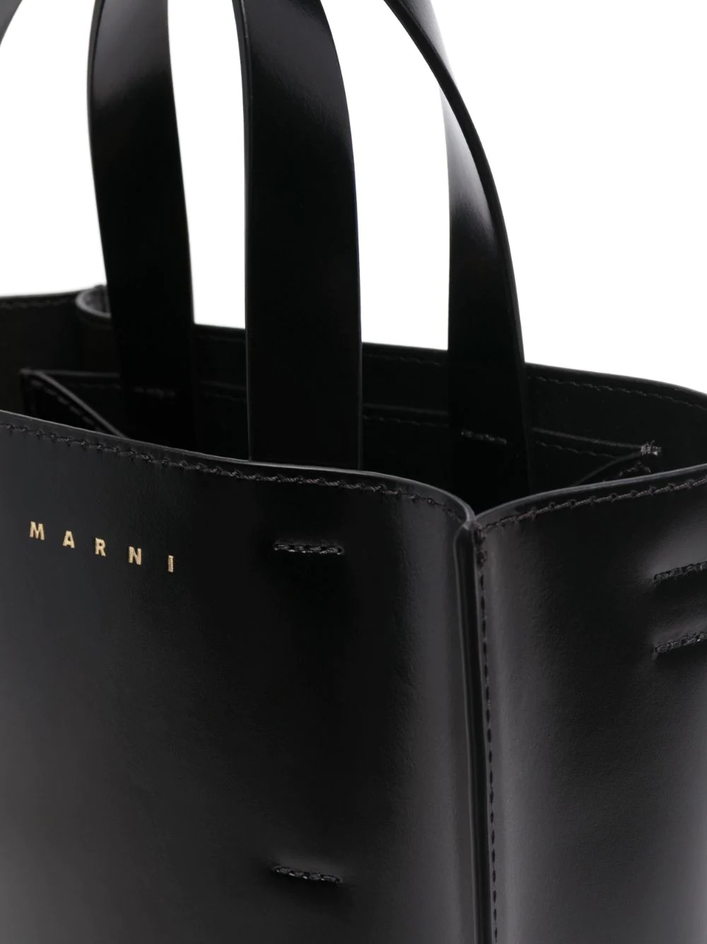 logo-detail leather tote bag - 5