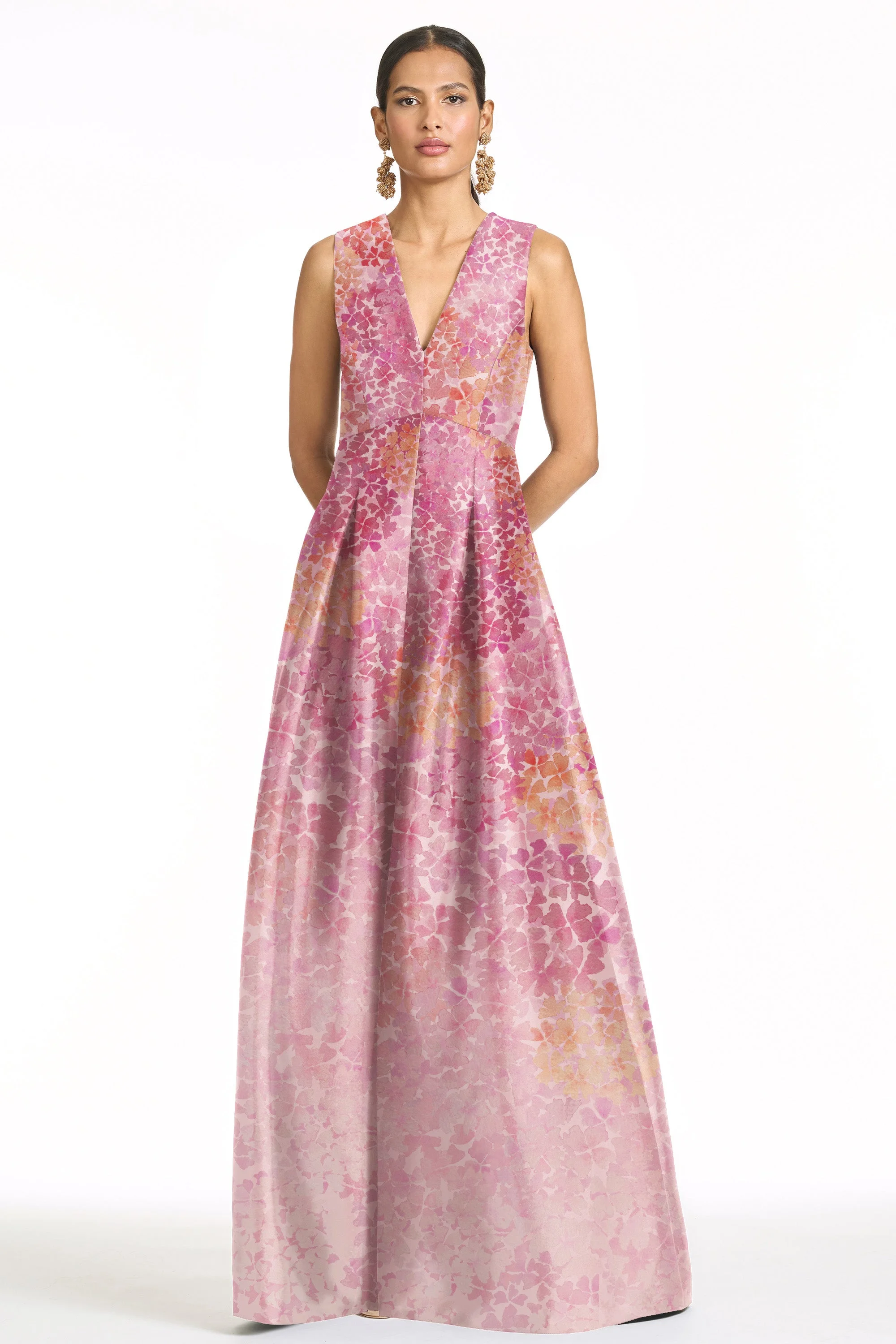 BROOKLYNNE GOWN - LIGHT SUNSET HYDRANGEA - 1