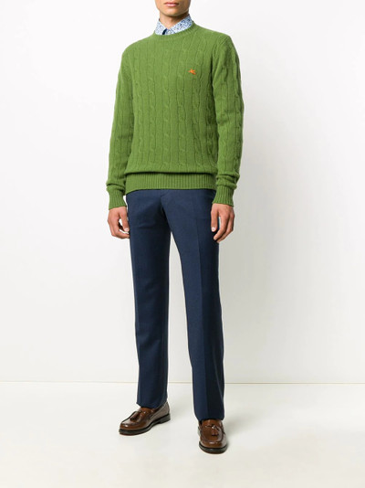 Etro long sleeve embroidered logo sweater outlook