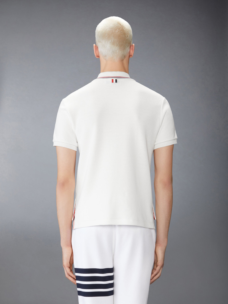 COTTON WAFFLE RIB CUFF POLO 3
