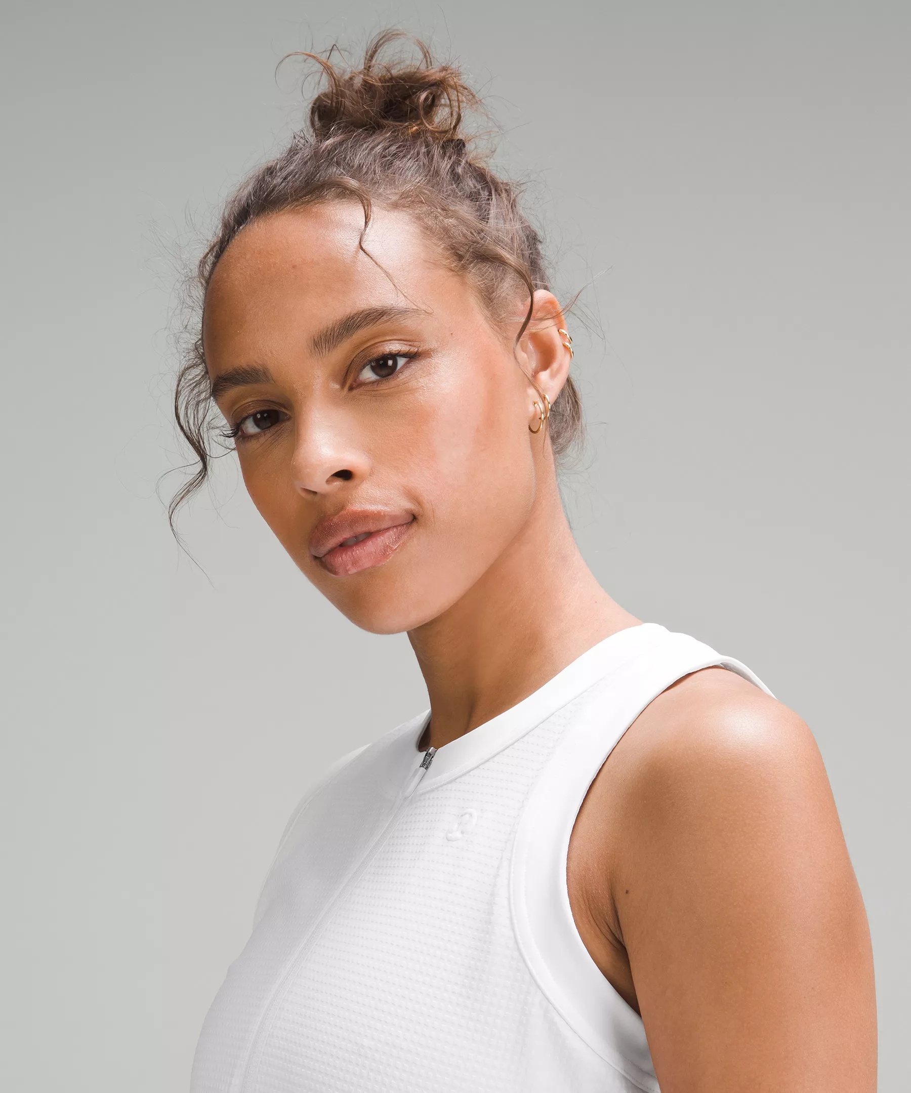 Grid-Texture Sleeveless Tennis Dress - 3