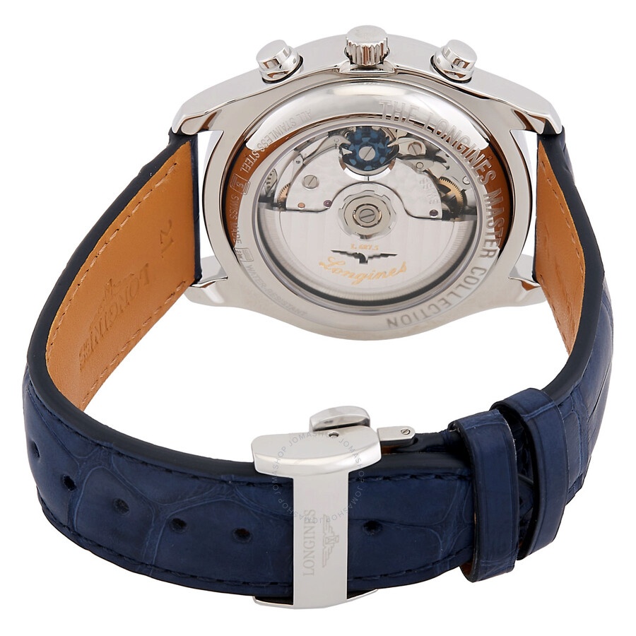 Longines The Longines Master Collection Chronograph GMT Automatic Moon Phase Silver Dial Men's Watch - 3