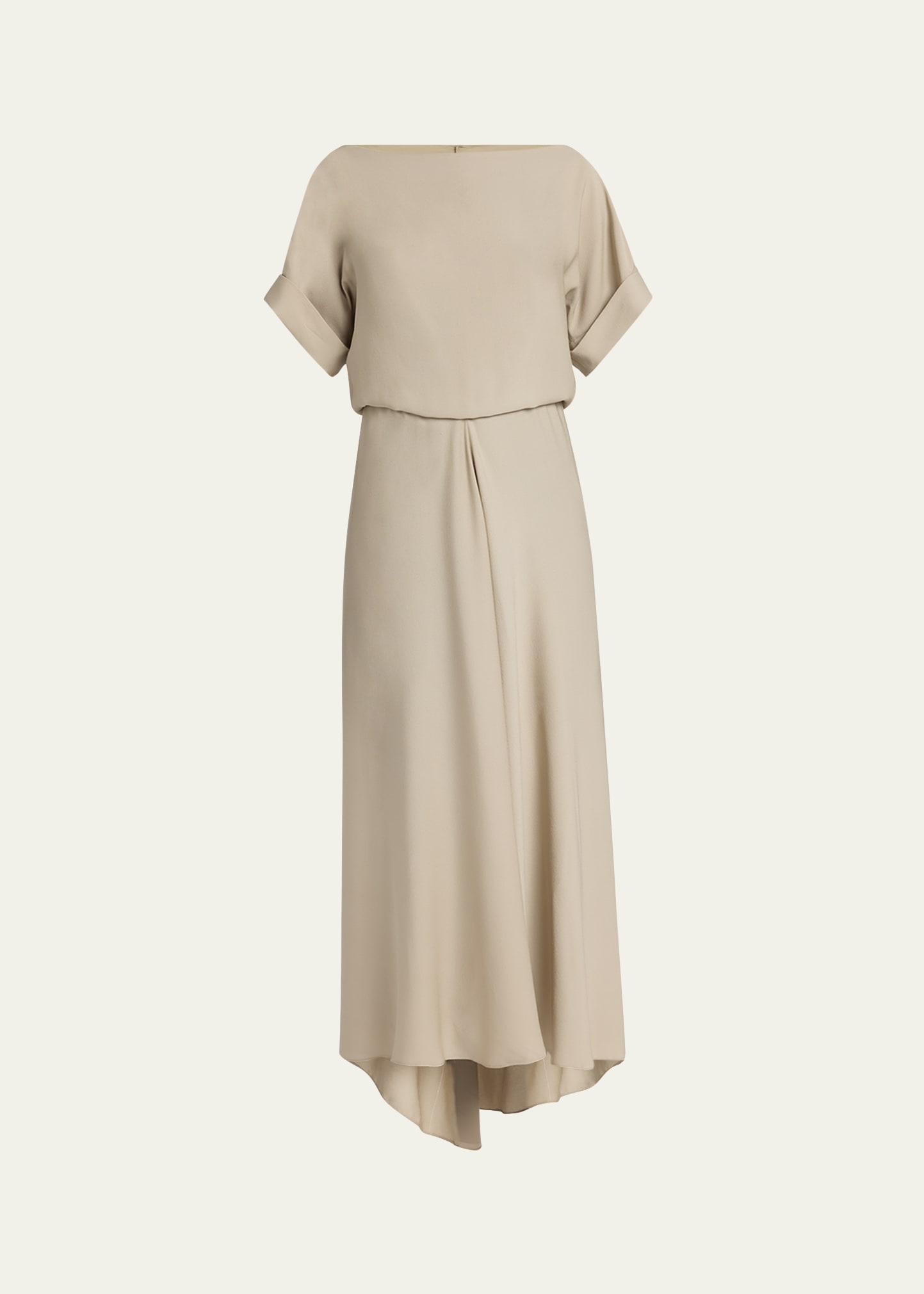Triple Silk Georgette Hi-Low Gown - 1