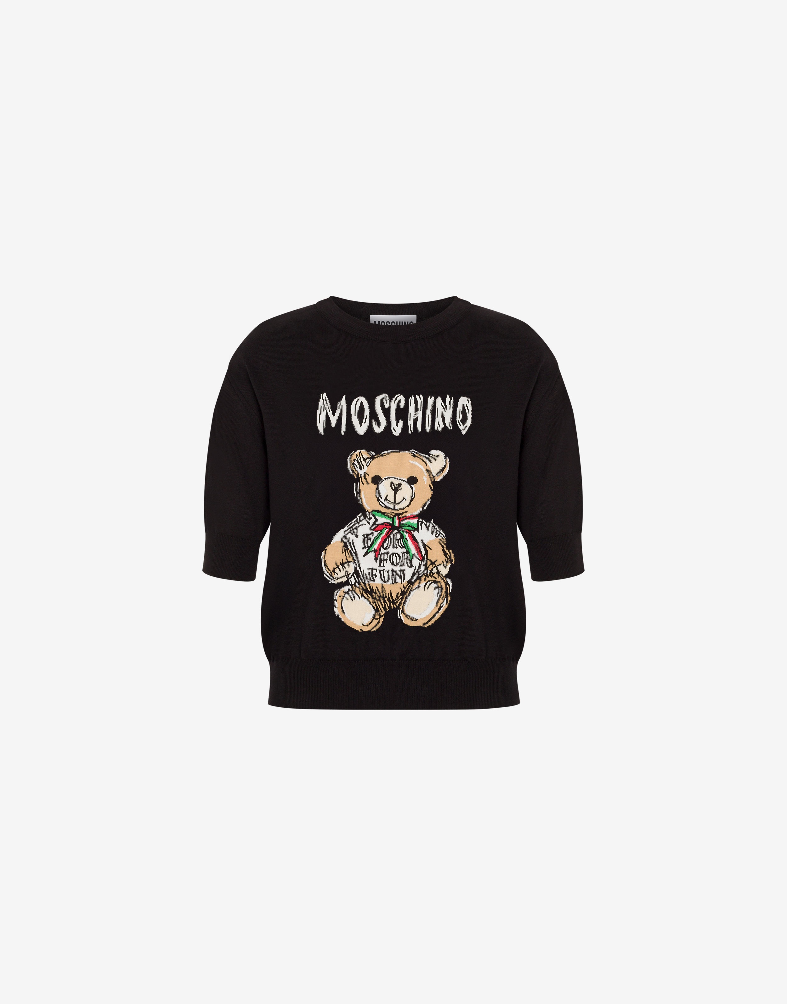 DRAWN TEDDY BEAR KNITTED TOP - 1