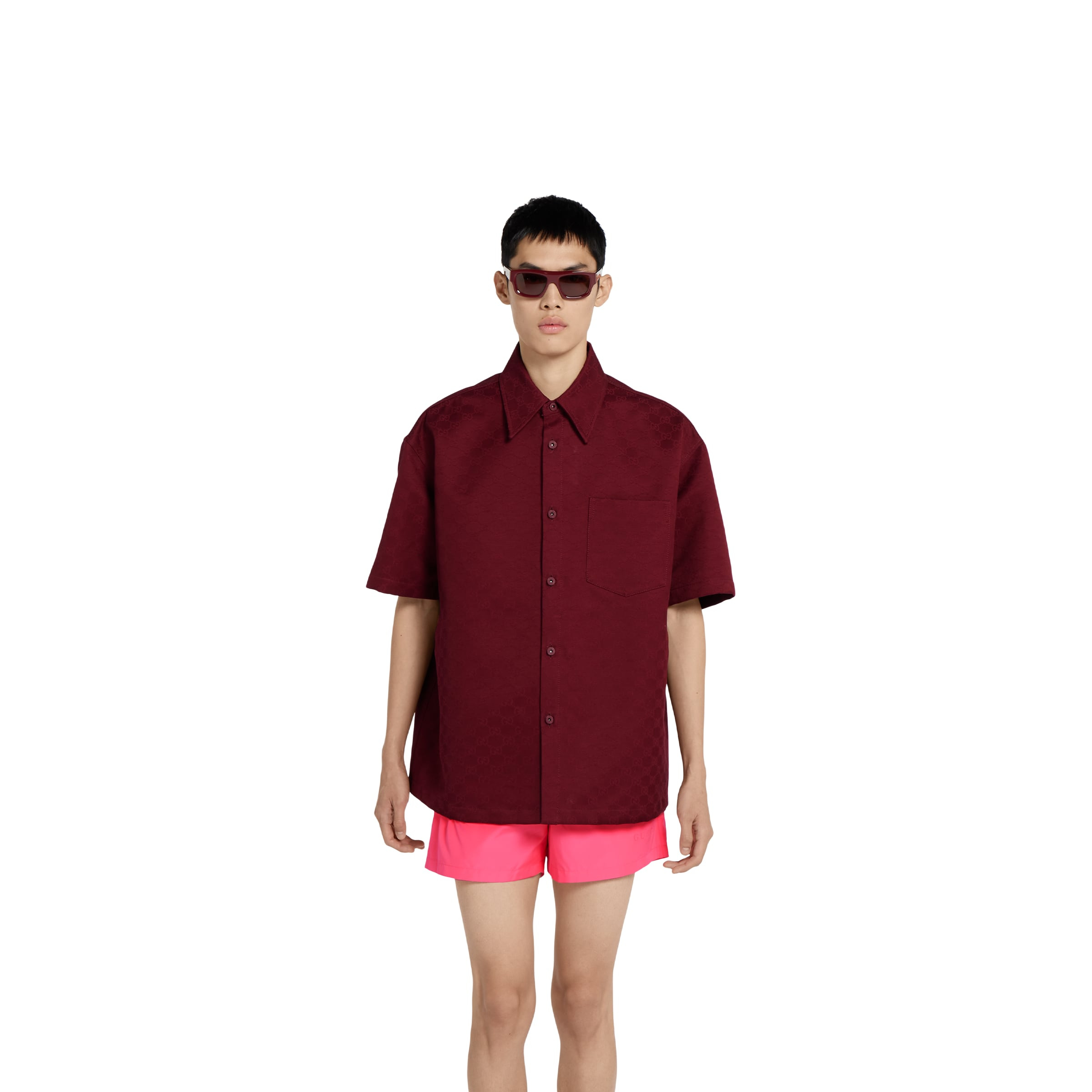 Oversize GG cotton shirt - 3