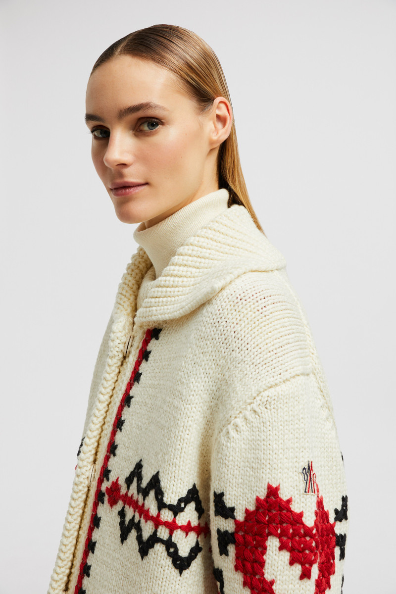 Embroidered Wool Blend Cardigan 4