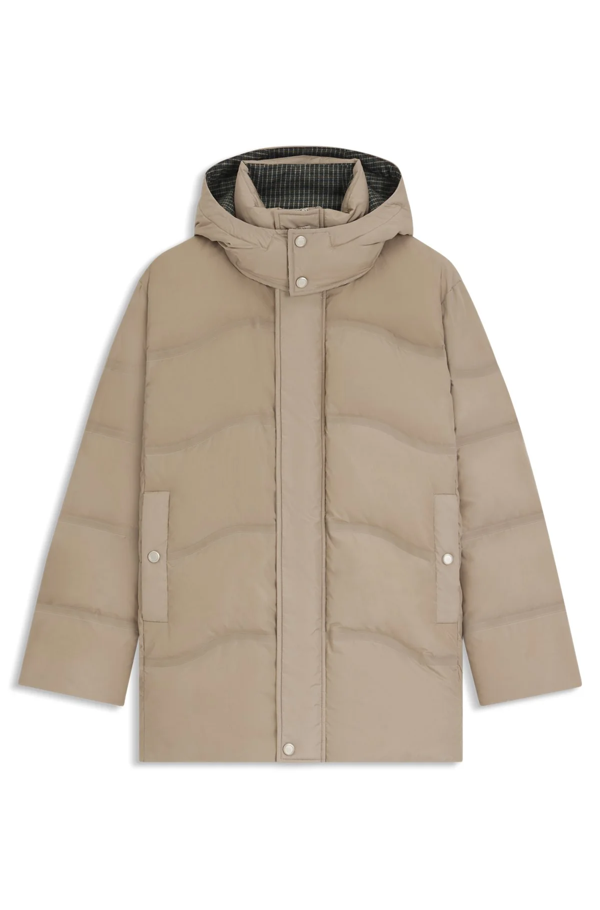 BOSS X ASTON MARTIN PUFFER JACKET WITH TWEED TRIMS - 1