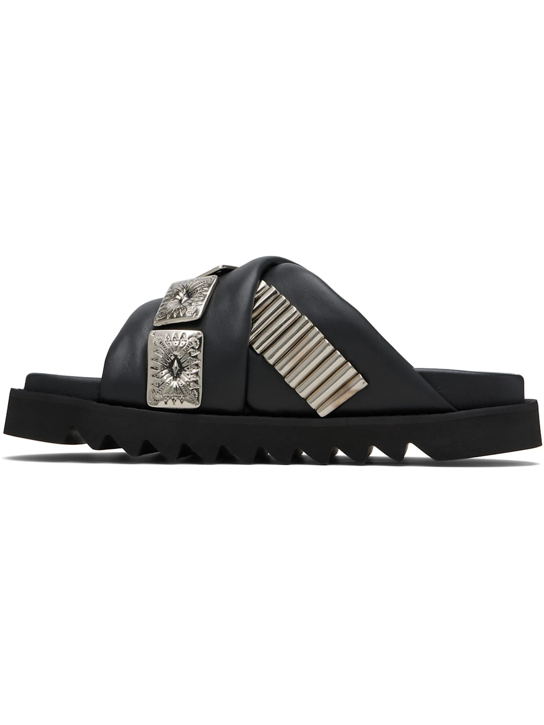 SSENSE Exclusive Black Leather Sandals - 3