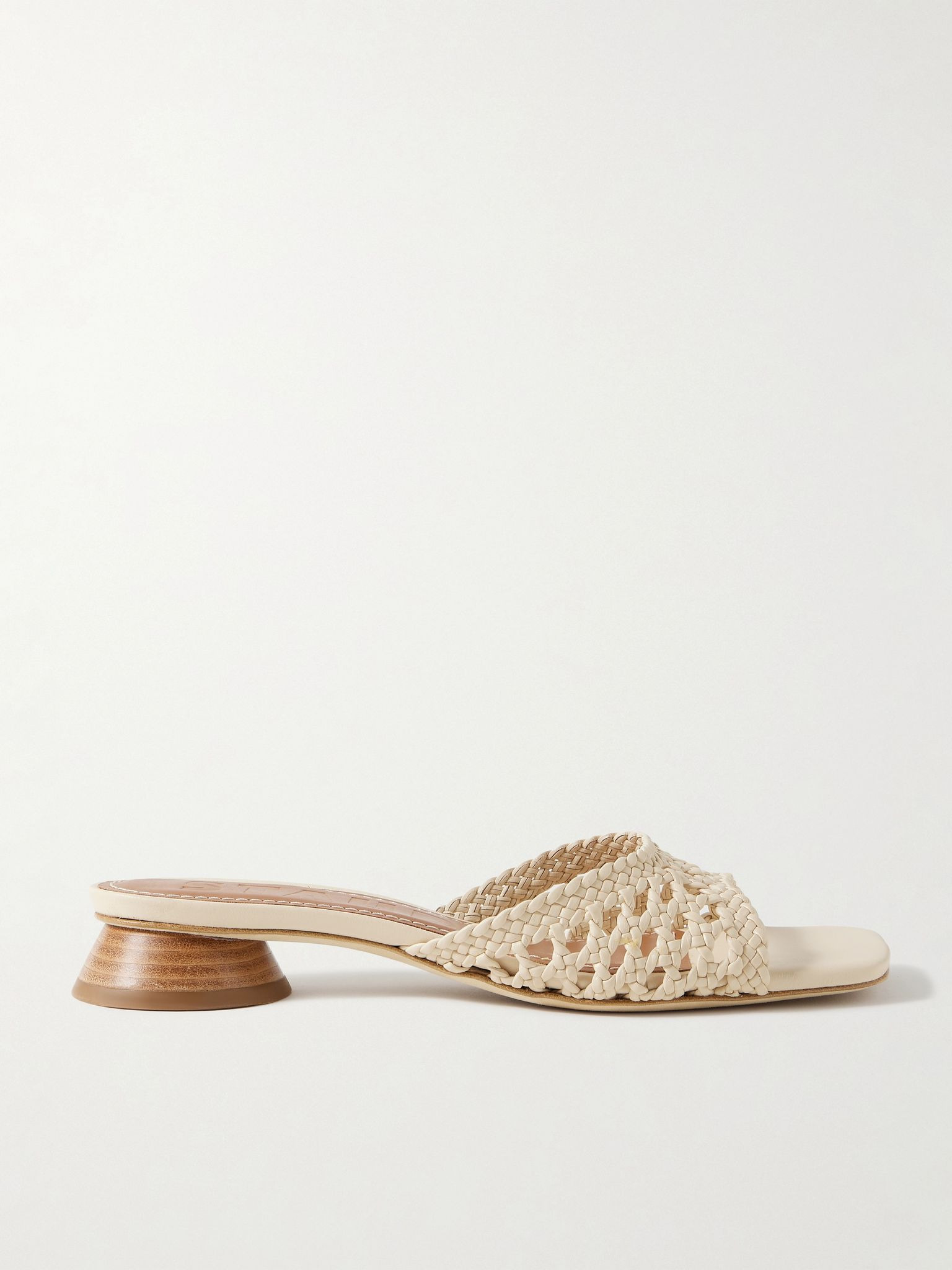 Simone braided leather sandals Beige - 1