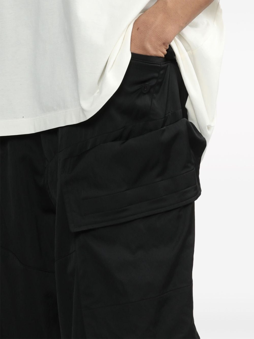 wide-leg cargo trousers - 9